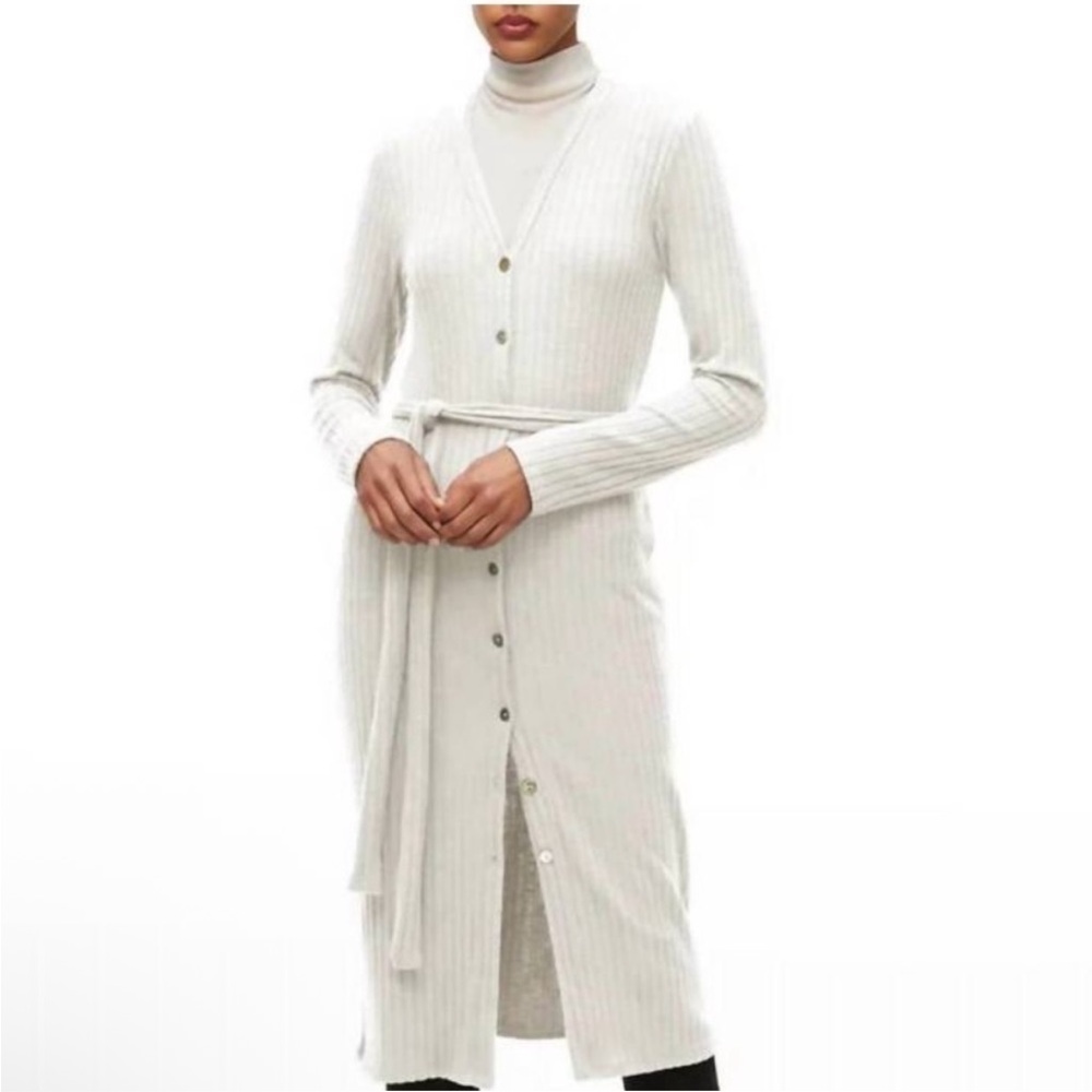 NEW MICHAEL STARS isa long cardigan in chalk NWT size Medium $158 retail